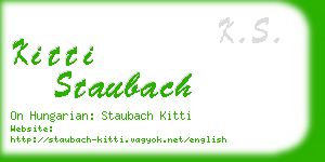 kitti staubach business card